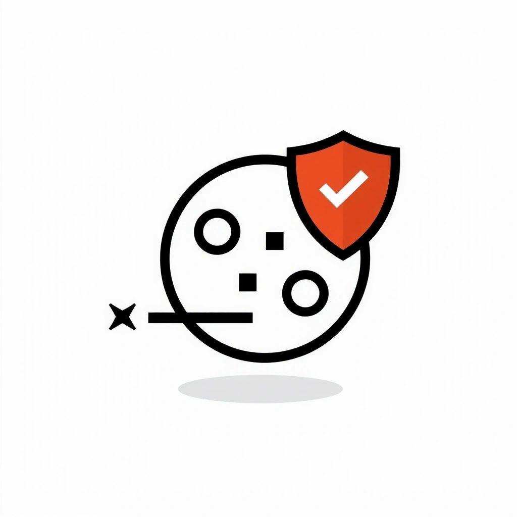 A stylized icon representing a cookie with a privacy shield, indicating data protection and user control over cookie settings.