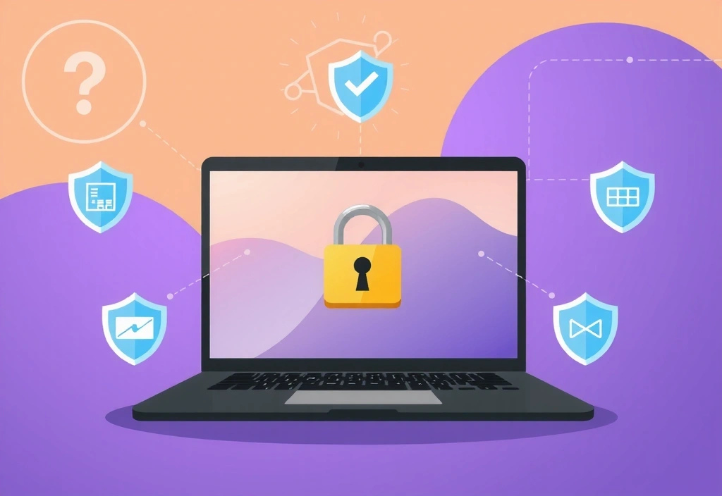 Digital representation of secure website usage, with padlock icons and data streams